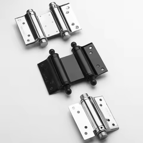 Double-pull door hinge